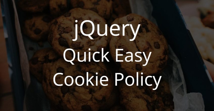 jQuery Quick Easy Cookie Policy